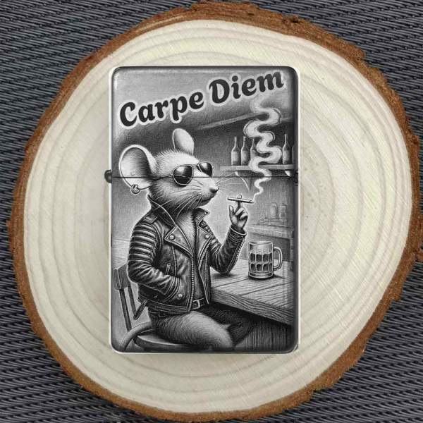 Feuerzeug Carpe Diem Maus – personalisierbar