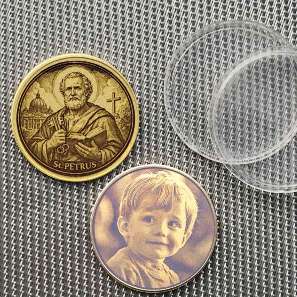 Moneta Personalizzata Motivo San Pietro con Incisione