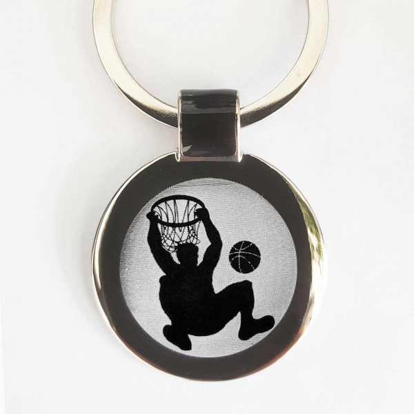 Basketball Player Schlüsselanhänger personalisiert mit Gravur - original Fotogravur
