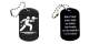 Vorschau: Tischtennis Schlüsselanhänger personalisierbar - Dogtag auch mit QR Code oder Foto