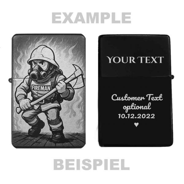 Feuerzeug Feuerwehrmann Fireman – personalisierbar