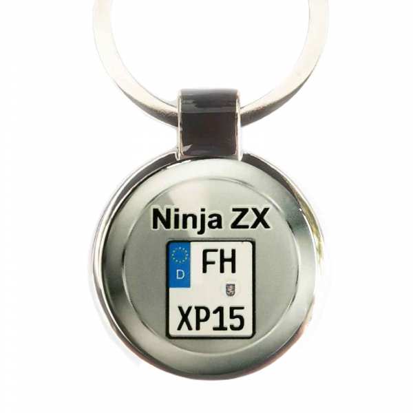 Kawasaki Ninja ZX Kennzeichen Schlüsselanhänger personalisiert & Gravur