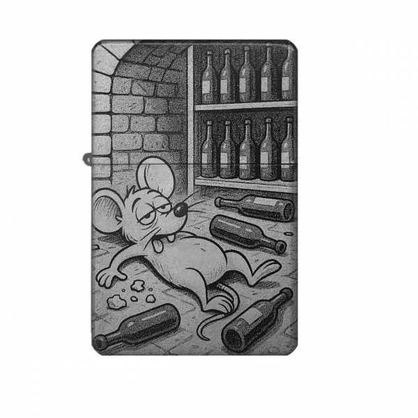 Betrunkene Maus Feuerzeug mit Gravur | optional personalisiert | Shop-Fotogravur.de