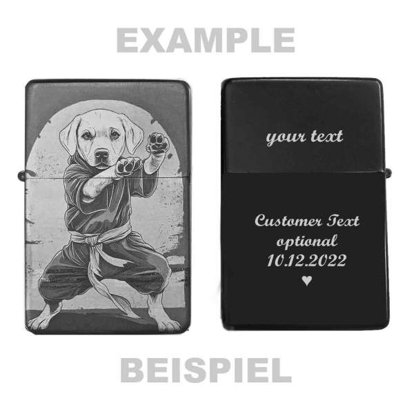 Feuerzeug Hunde Ninja-Labrador – personalisierbar