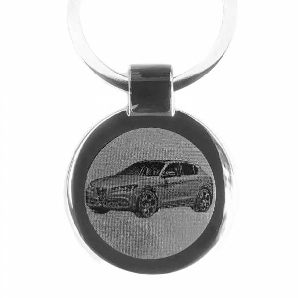 Alfa Romeo Stelvio Schlüsselanhänger personalisiert