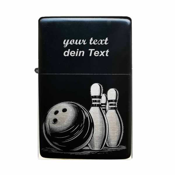 Bowling Feuerzeug mit Textgravur