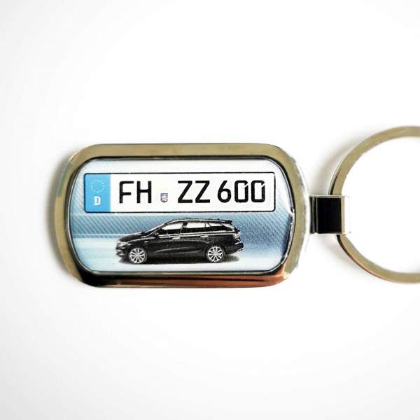 Tipo Kombi Kennzeichen Schlüsselanhänger mit Gravur