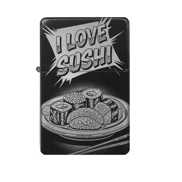 Love Sushi Feuerzeug mit Gravur | optional personalisiert | Shop-Fotogravur.de
