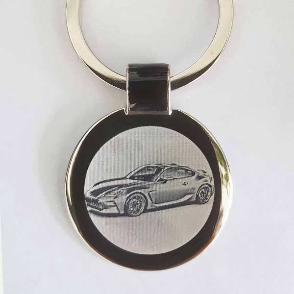 Toyota GR86 Gravur Schlüsselanhänger personalisiert - original Fotogravur