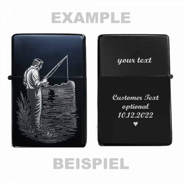 Angeln Feuerzeug opt. mit Gravur personalisiert Geschenk