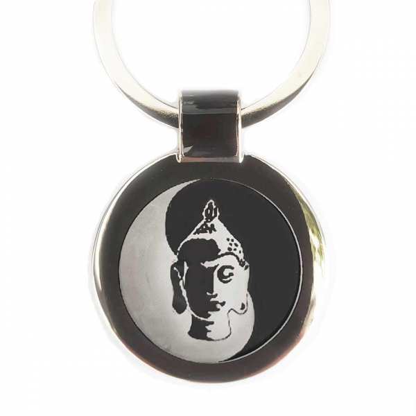 Buddha Yin Yang Schlüsselanhänger personalisiert mit Gravur