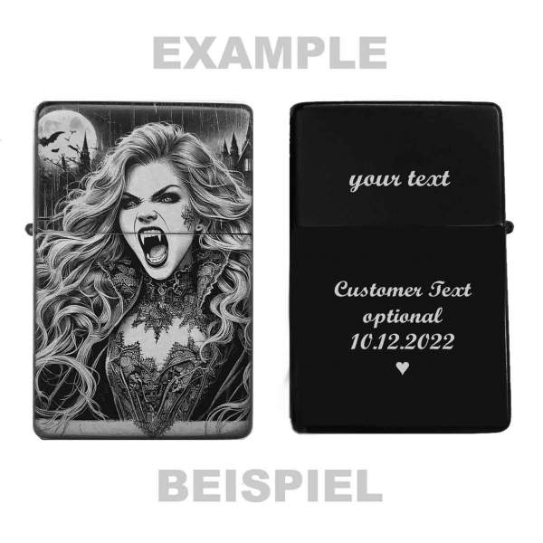 Feuerzeug Scream Vampire Girl – personalisierbar