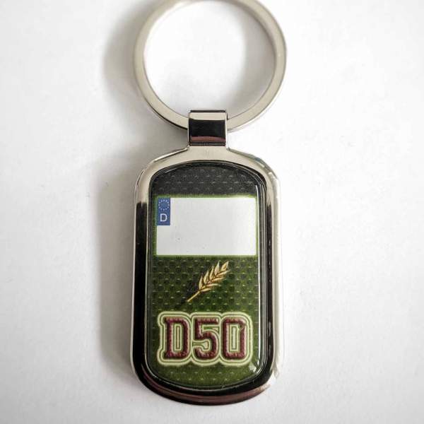 Deutz D50 Kennzeichen Schlüsselanhänger mit Gravur