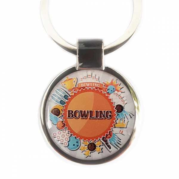 Schlüsselanhänger Bowling mit Gravur personalisiert 