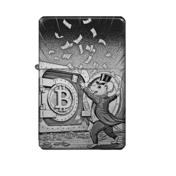 Bitcoin Maus Feuerzeug mit Gravur | optional personalisiert 