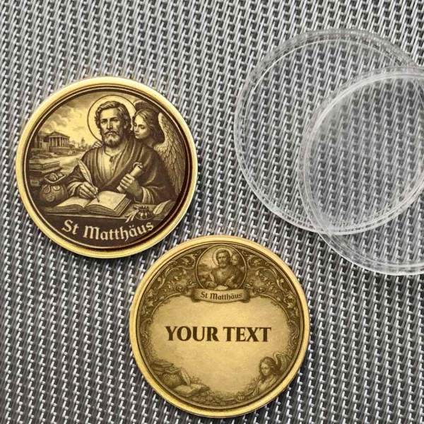 Schutzpatron St. Matthäus Münze mit Gravur optional