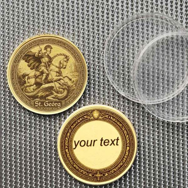 Saint George Protective Coin  Personalized Talisman