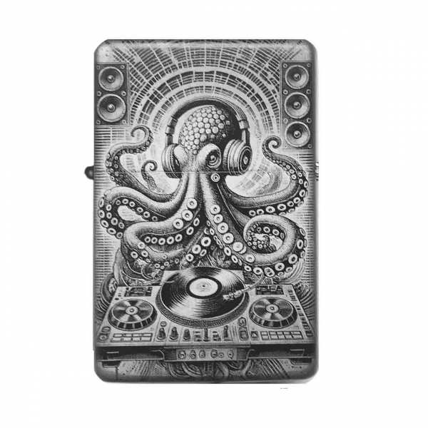 Sturmfeuerzeug "DJ Octopus" – personalisierbar DJ Geschenk