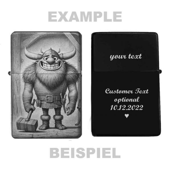 Feuerzeug Funny Viking Wikinger– personalisierbar