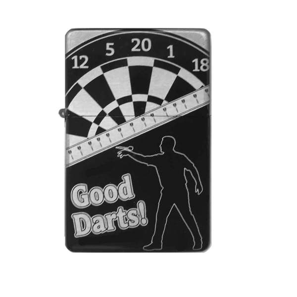 "Good Darts" Feuerzeug mit Gravur | optional personalisiert | Shop-Fotogravur.de