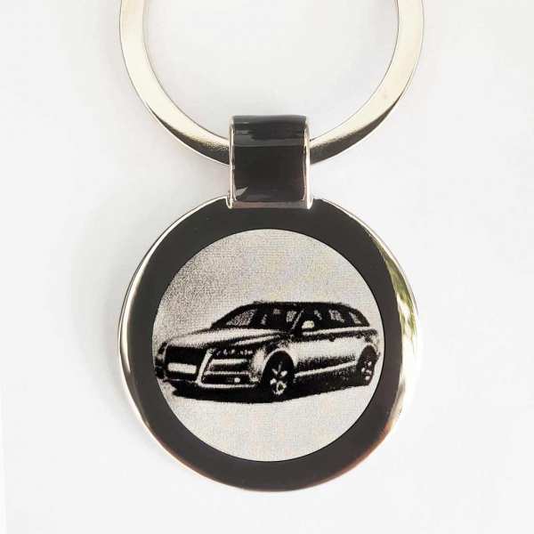 Audi A6 Avant Schlüsselanhänger personalisiert - original Fotogravur