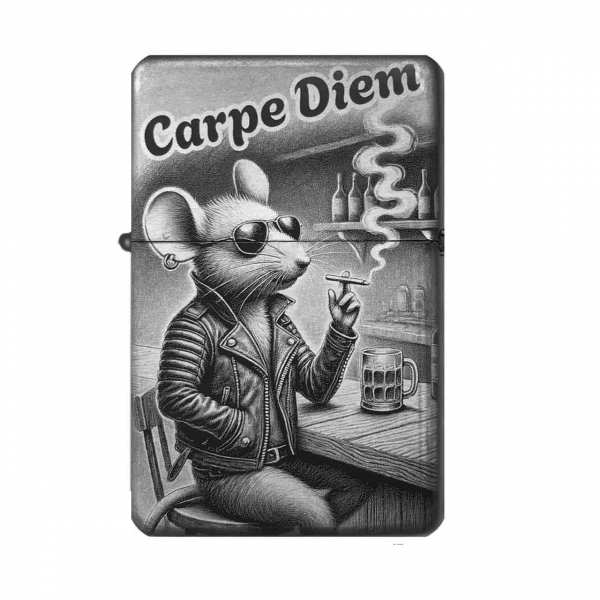 Sturmfeuerzeug "Carpe Diem Maus" – personalisierbar