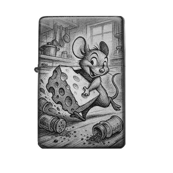 Sturmfeuerzeug "Käse-Maus" – personalisierbar