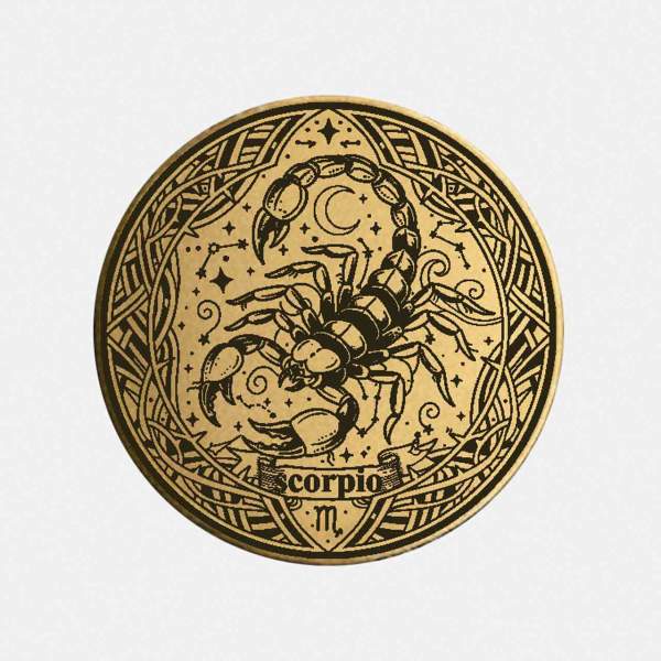 Gravurmünze Sternzeichen Skorpion personalisierbar