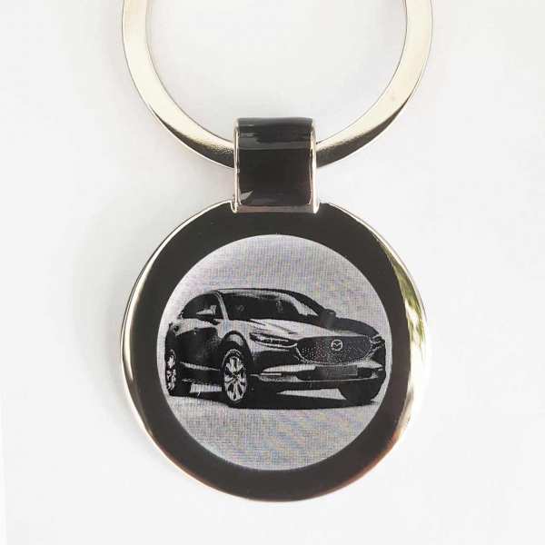 Mazda CX30 Gravur Schlüsselanhänger personalisiert - original Fotogravur