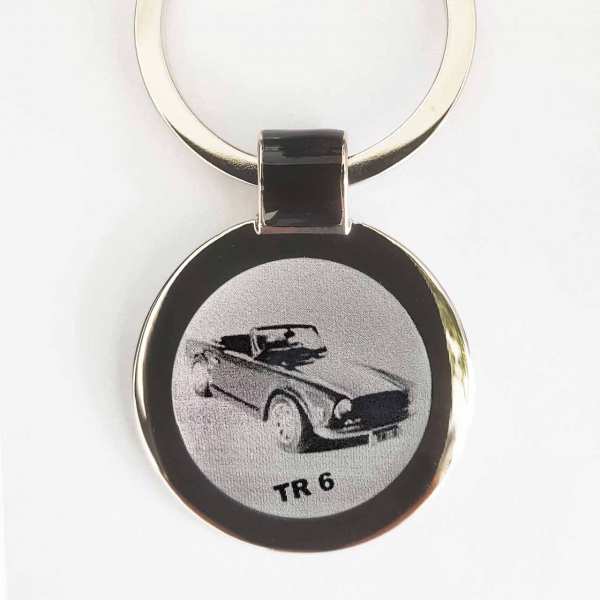 Triumph TR6 Gravur Schlüsselanhänger personalisiert - original Fotogravur
