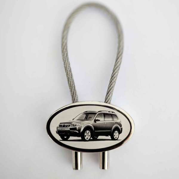 Subaru Forester Schlüsselanhänger personalisiert - original Fotogravur
