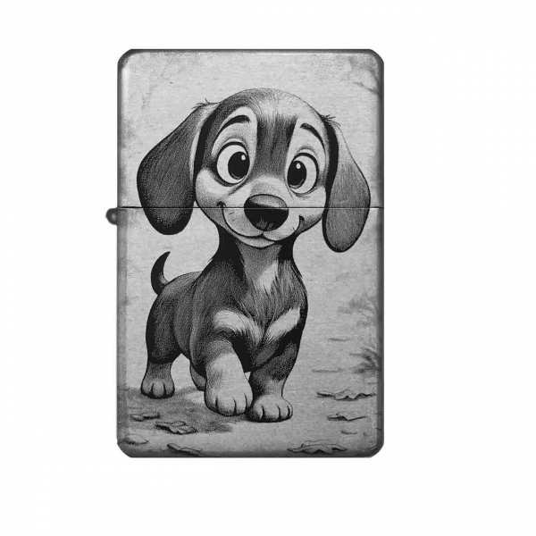 Sturmfeuerzeug "Cartoon Hunde Welpe" – personalisierbar