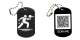 Vorschau: Tischtennis Schlüsselanhänger personalisierbar - Dogtag auch mit QR Code oder Foto