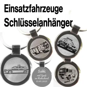 Schlüsselanhänger Feuerwehr, Notarzt und Polizei