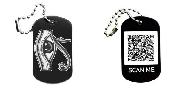 Auge des Horus Dog Tag Anhänger optional personalisiert