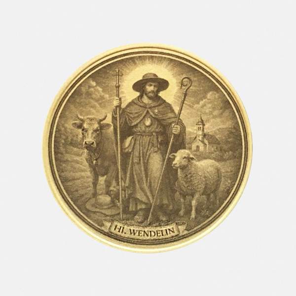 Messing-Münze Schutzpatron St. Wendelin – personalisierbar