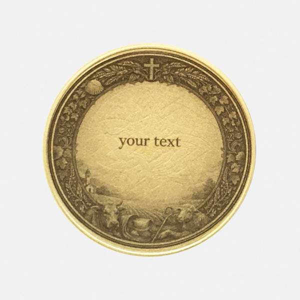 Schutzpatron St. Wendelin Messing-Münze – personalisiert Gravur