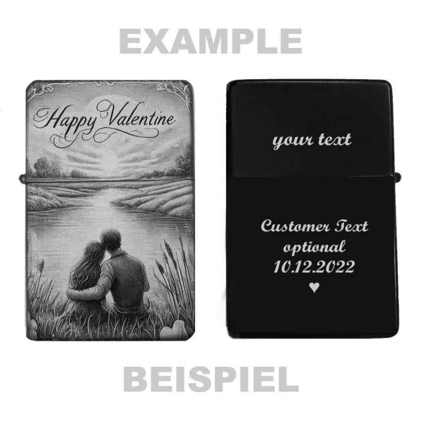 Feuerzeug Happy Valentine Valentinstag – personalisierbar