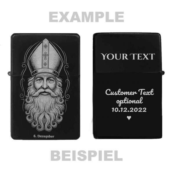 Sankt Nikolaus Feuerzeug optional personalisiert