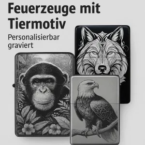 Feuerzeuge mit Tiermotiven – echt, wild & lustig