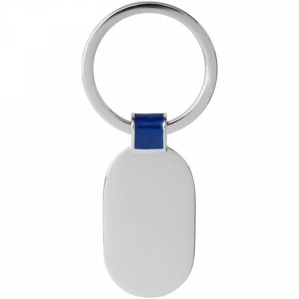 Schlüsselanhänger personalisiert mit Gravur und Foto Metall blau