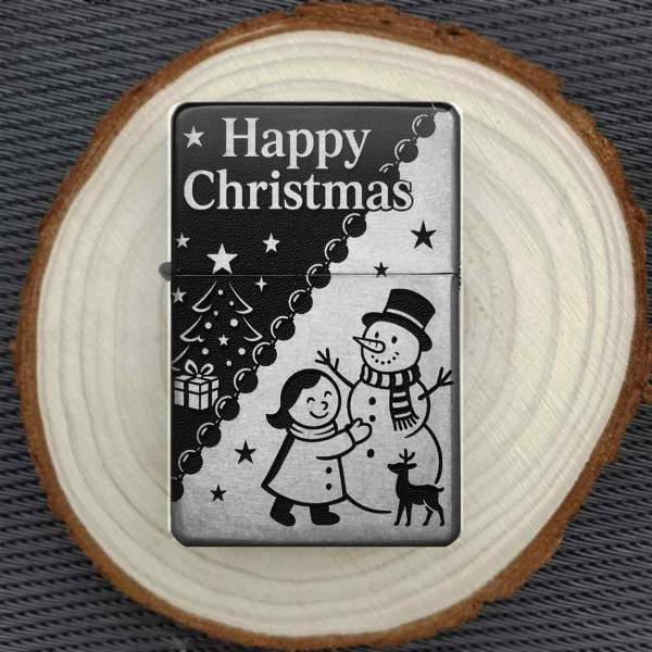 Happy Christmas Feuerzeug optional personalisiert