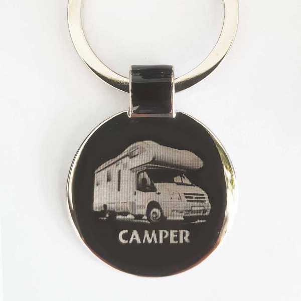 Wohnmobil Camper Schlüsselanhänger personalisiert - original Fotogravur