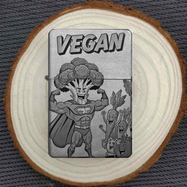 Love Vegan Feuerzeug optional personalisiert