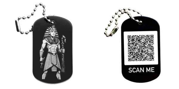Pharao Dog Tag Anhänger optional personalisiert |