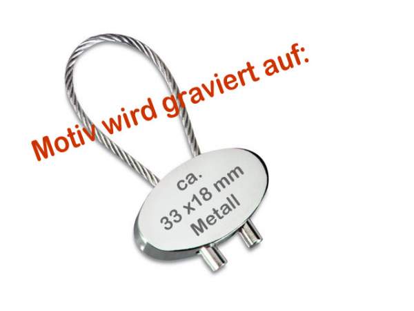 Schlüsselanhänger Form Ellipse mit Fotogravur