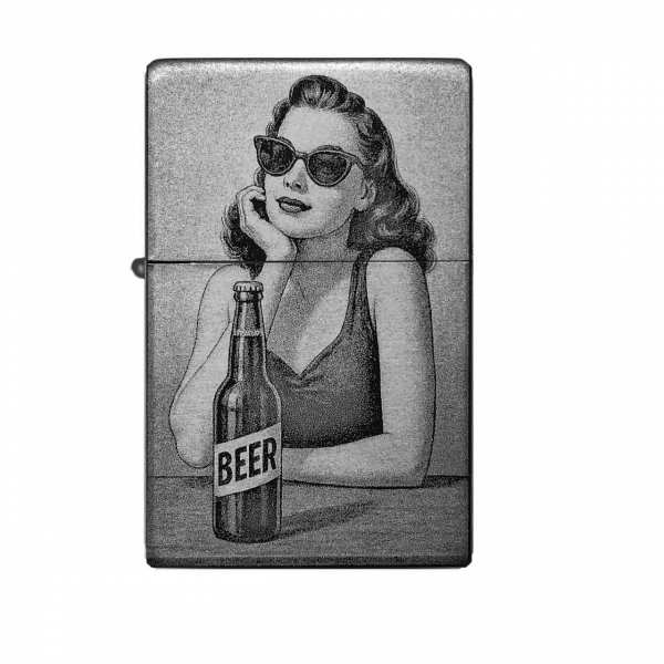 Sturmfeuerzeug "Vintage Girl Lifestyle" – stilvoll & personalisierbar