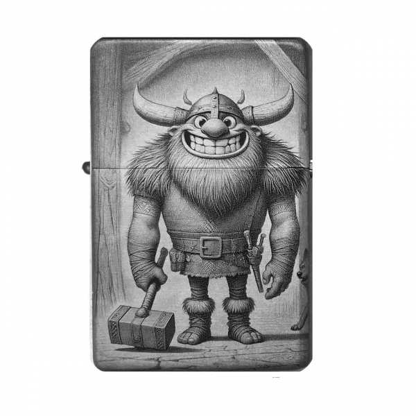Sturmfeuerzeug "Funny Viking" – personalisierbar Wikinger