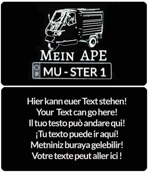 Ape Zubehör Visitenkarte personalisierbar