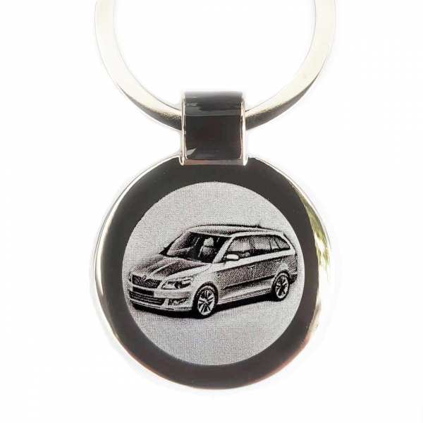 SKODA FABIA COMBI Modell 2011 Gravur Schlüsselanhänger personalisiert 
